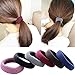 Thick Hair Ties for Women Girl's Cute Ponytail Holder Soft Elastic Hair Bands Stretchy Bulk Colorful No Pull Non Slip (6 Strong Ties)