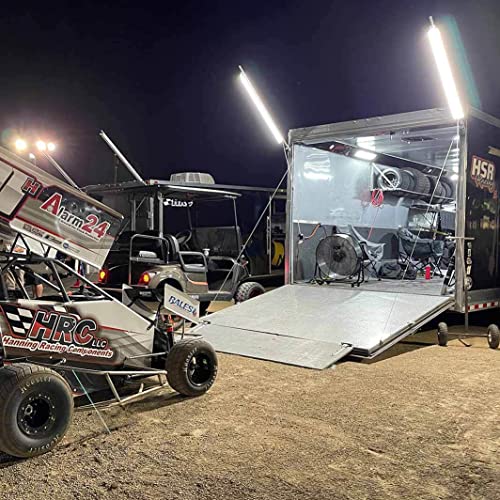 Racing Trailer Pit Light – Dual 5 Foot Pole 20,000 Lumens