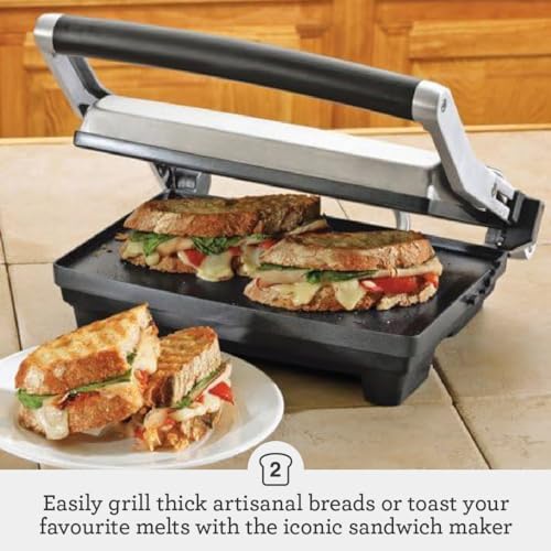 Image of Breville BSG520XL Panini Duo Sandwich Maker, Brushed Stainless Steel (Pack of 2)