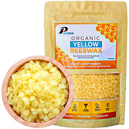 Organic Beeswax Pellets 1LB | Food-Grade & Pure | Ideal for Candle Making Skincare DIY Lotions & Crafts | USA Standards Filtered Beeswax Pastilles for Melting