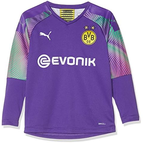 PUMA Jungen BVB LS GK Shirt Replica Jr with Evonik without OPEL Torwarttrikot Cover