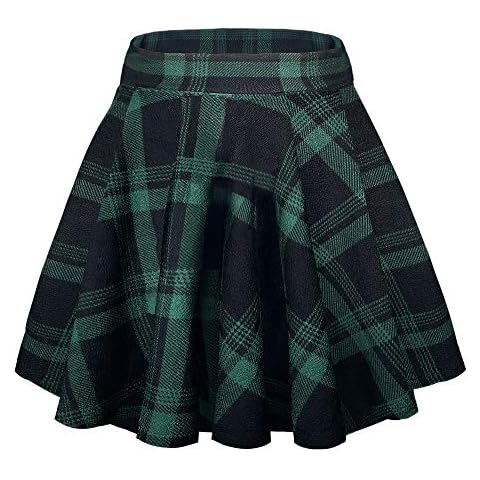 EXCHIC Women's Stretchy Flared Mini Skirt Cover