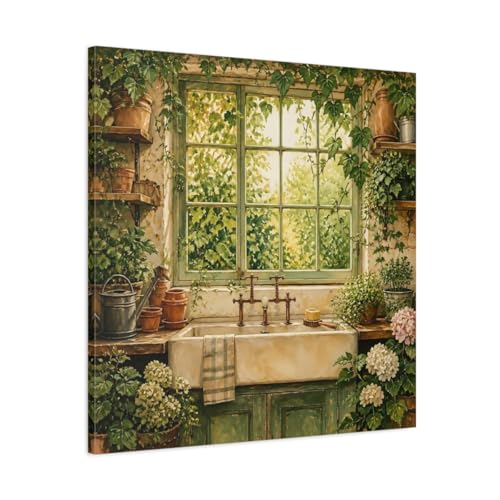 Cadre nature garden avec impression verdure rustique de cuisine 30x30 pouces