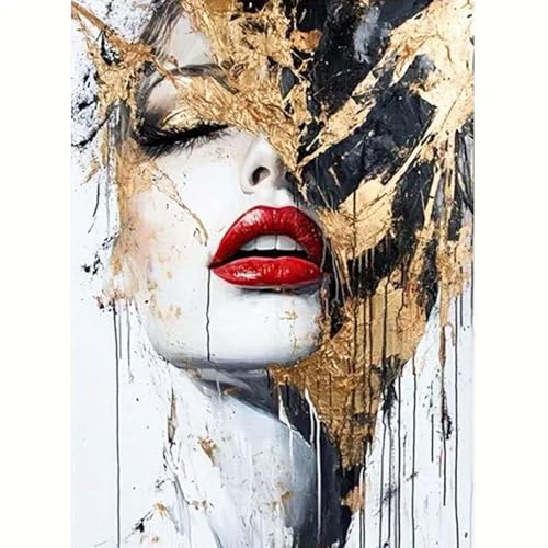 GEMOUJ Paint by Numbers Kit for Adults Beginner,Abstract Female Easy Adult Paint by Number Kits on Canvas,DIY Painting for Beginners Art by Numbers,Home Wall Decor 16 x 20 inch