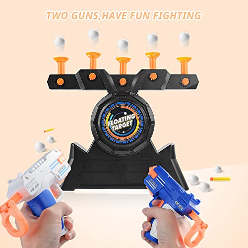 VISATOR Floating Ball Shooting Games for Kids Nerf Guns Toys,USB Powered Shooting Targets Practice for Boys with 2 Foam Dart Guns, 20 Foam Balls & 20 Darts