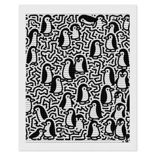Kit peinture diamant pingouin 5D, le cadeau créatif parfait pour adulte adepte de DIY