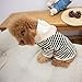 RayMinsino Hunde-Kapuzenpullover für Hunde, gestreift, Baumwolle, zweibeinig, Baumwolljacke, Sweatshirt, Mantel für Welpen, mittelgroße Hunde, Katzen, Schwarz und Weiß