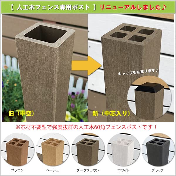 Amazon.co.jp: エコウッド 人工木フェンス専用ポスト 2000NEW