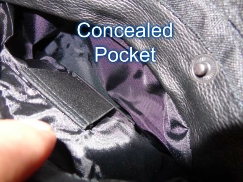 WOMEN'S MOTORCYCLE RIDER EXTRA LONG LEATHER CLASSIC VEST SOFT LEATHER BLACK (L)