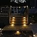 Solar Lights for Steps Deck Solar Stair Light Outdoor Waterproof Stainless Steel LED Fence Light for Garden Patio Pathway, 6 Pack, Warm White