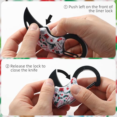 Image of Small Pocket Knife for Women Men,Cute Box Cutter,Folding Utility Knife with 1.38''Sharp Blade,Mini EDC Knives for Everyday Carry,Ideal Gifts for Men and Women(Christmas Gifts)