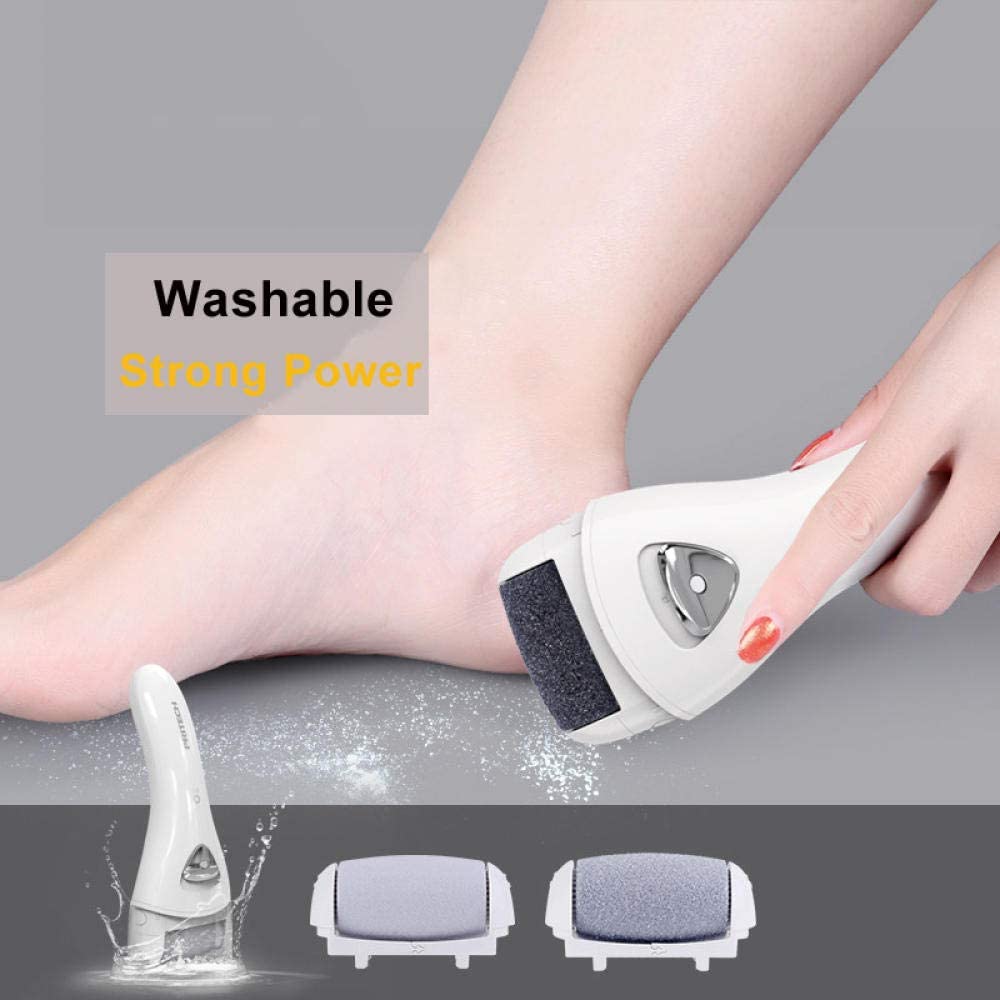 Lima eléctrica para pies, removedor de Callos eléctrico USB, pedicura eléctrica con luz Led y 3 Rodillos para durezas y Callos