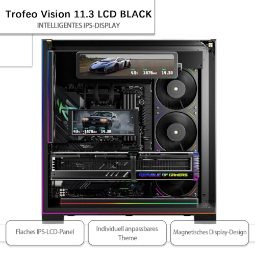 THERMALRIGHT Trofeo Vision 11.3 LCD Black 11,3-Zoll Magnet IPS-Display, 1920x400 Auflösung… – Ansicht 2