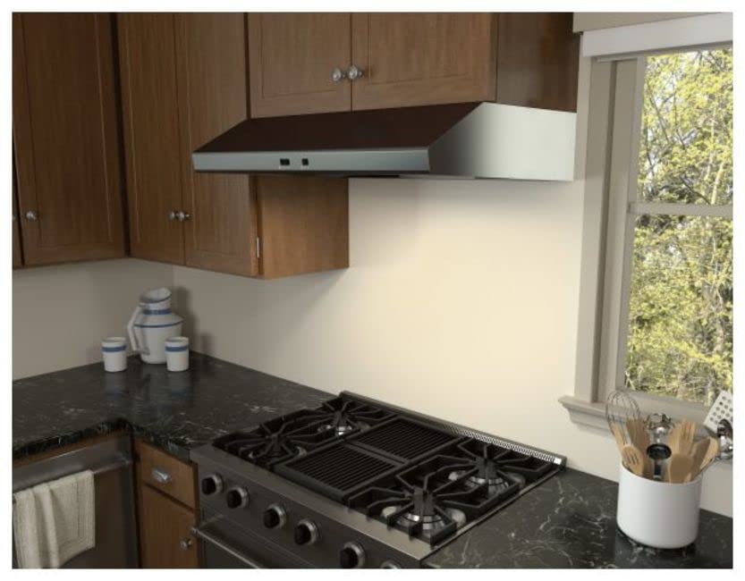 Zephyr AK6536C Cyclone 290-600 CFM 36 Inch Wide Under Cabinet Range Hood with LumiLight LED Lighting - Stainless Steel