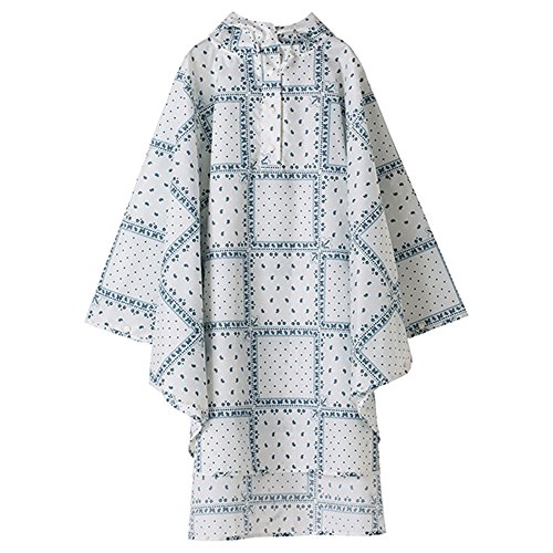 ワールドパーティー(Wpc.) レインコート ポンチョ レインウェア  オフホワイト 白  free  レディース 収納袋付き R-1093ペイズリーオフ155cm~165cm(身長)