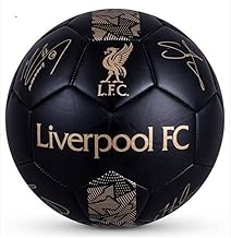 Liverpool FC Phantom Signature Team Merchandise Football Soccer Ball Black/Gold
