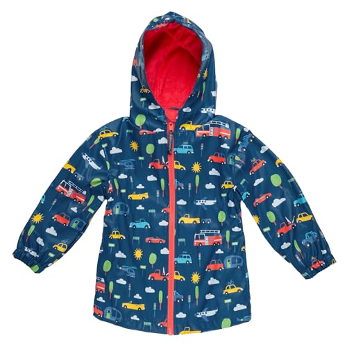 Image of Stephen Joseph, Boy Raincoat Waterproof Jacket Cotton Lined Hooded Outerwear for School Travel Sizes 2T-7 /8