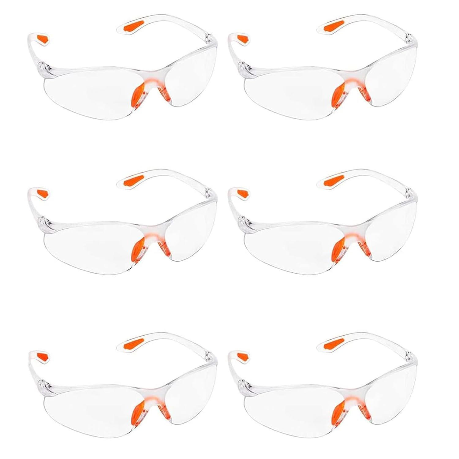 JDCMEI 6 Piezas Gafas de Seguridad, Gafas Protectoras Trabajo para Usuarios de Gafas, Aptas para Trabajos de Soldadura, Protección Laboral, Experimentos, Ciclismo, etc.