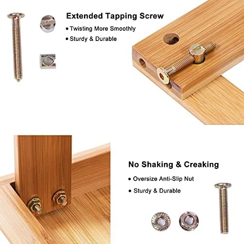 Gunolye Shoe Rack, 3 Tier Bamboo Shoe Cabinet Bench,Shoe Shelf Storage Organizer,Ideal for Hall, Bathroom, Living Room, Hallway(70 x 28 x 45 cm)