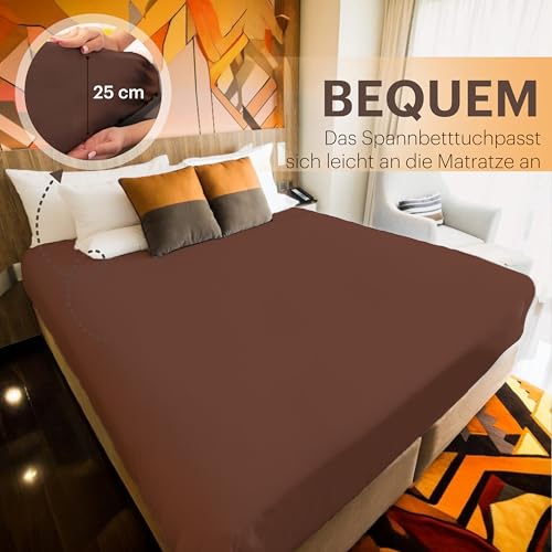 NatureMark Jersey Spannbettlaken, Spannbetttuch 100% Baumwolle in vielen Größen und Farben MARKENQUALITÄT ÖKOTEX Standard 100… – Ansicht 5