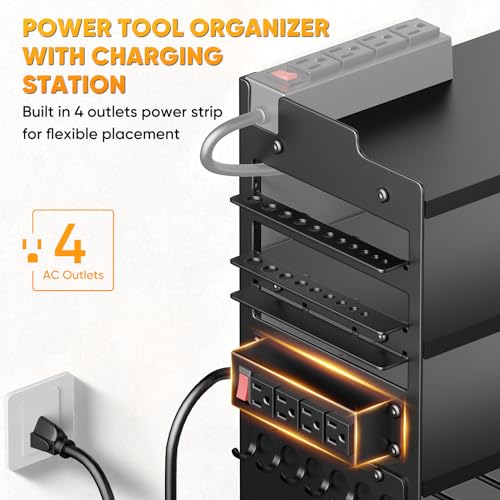 Power-Tool-Organizer-Wall-Mount-with-Charging-Station-4-Layer-Drill-Holder-Tool-Storage-4-Outlet-Power-Strip-Utility-Rack-with-656ft-Cord