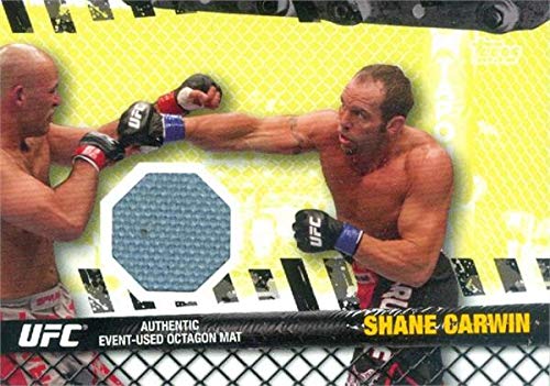 Shane Carwin fighter used octagon mat patch trading card (UFC, Ultimate Fighting Championship) 2010 Topps #FMSC