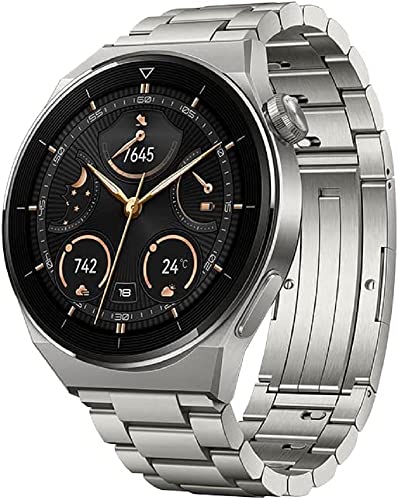 HUAWEI Watch GT 3 Pro 46 mm Smartwatch, Cuerpo de Titanio, Esfera de Zafiro, monitorización de saturación de oxígeno, frecuencia cardíaca, Larga duración de la batería, Titanio