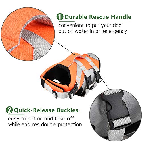 Deenkk Dog Life Jacket - Giubbotto di salvataggio