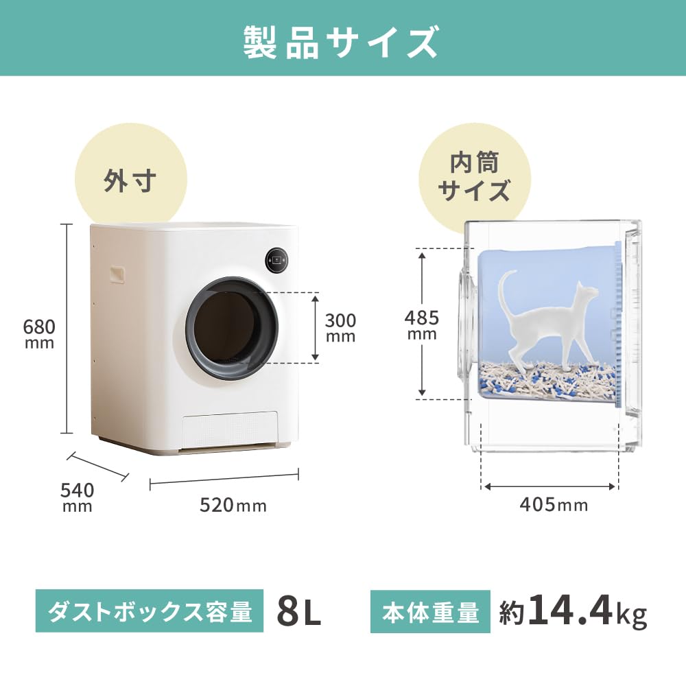 Amazon | PET MARVEL マジックキューブ 猫 自動トイレ 猫用 トイレ