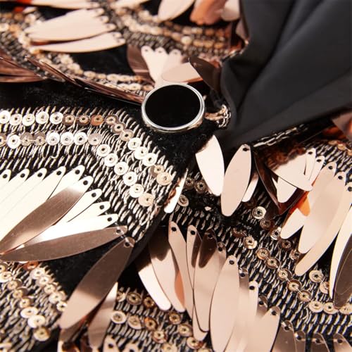 Men Striped Champagne Sequin Shiny Groom Wedding Party Banquet Singer Concert Tuxedo Blazer Jacket4