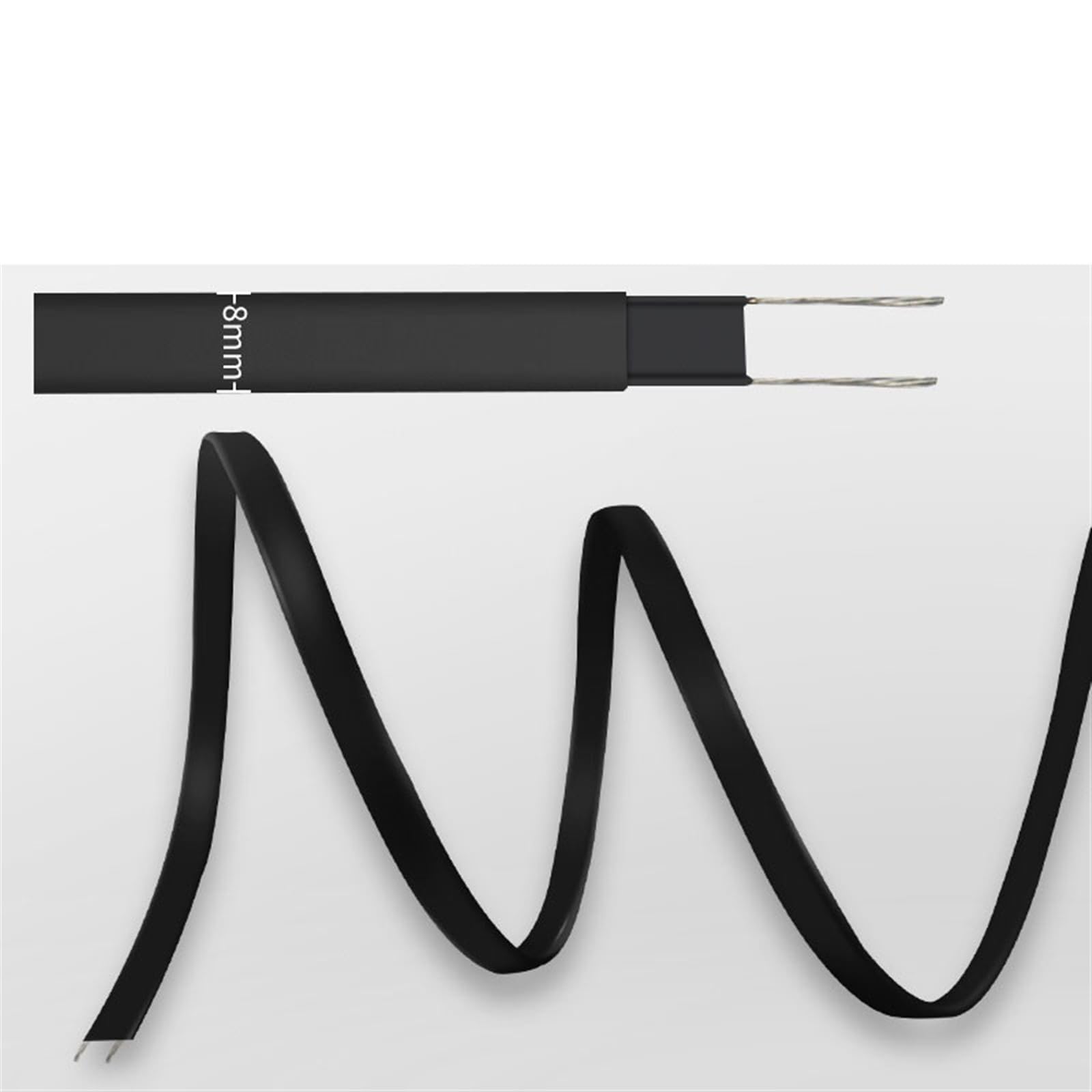 Frostschutz-Heizleitung for Kühlhäuser, 24-V-Elektro-Heizband, 220-V-Heizband, Wickelheizband, Frostschutz, Selbstregulierende Temperatur(24v power cord 1m+bonding tape 1m)