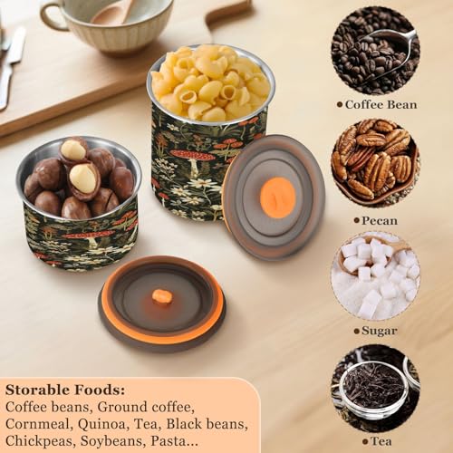 Canister para café hermético de acero inoxidable 900ml miniatura 5