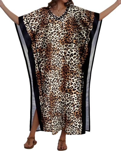 Image of Kaftan Dresses for Women V Neck Caftan Batwing Sleeve Swimsuit Cover Up