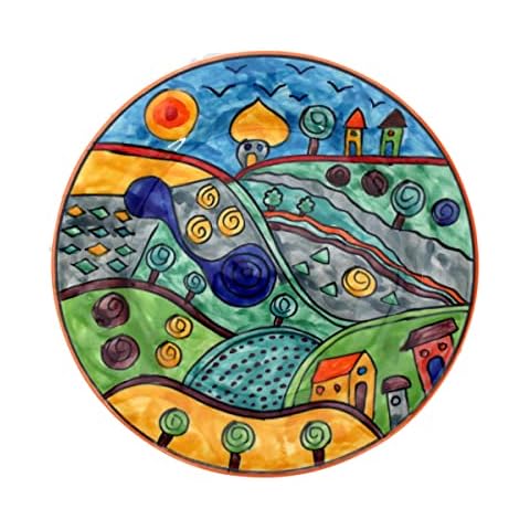Gall&Zick Teller Keramik handbemalt bunt Speiseteller Cover