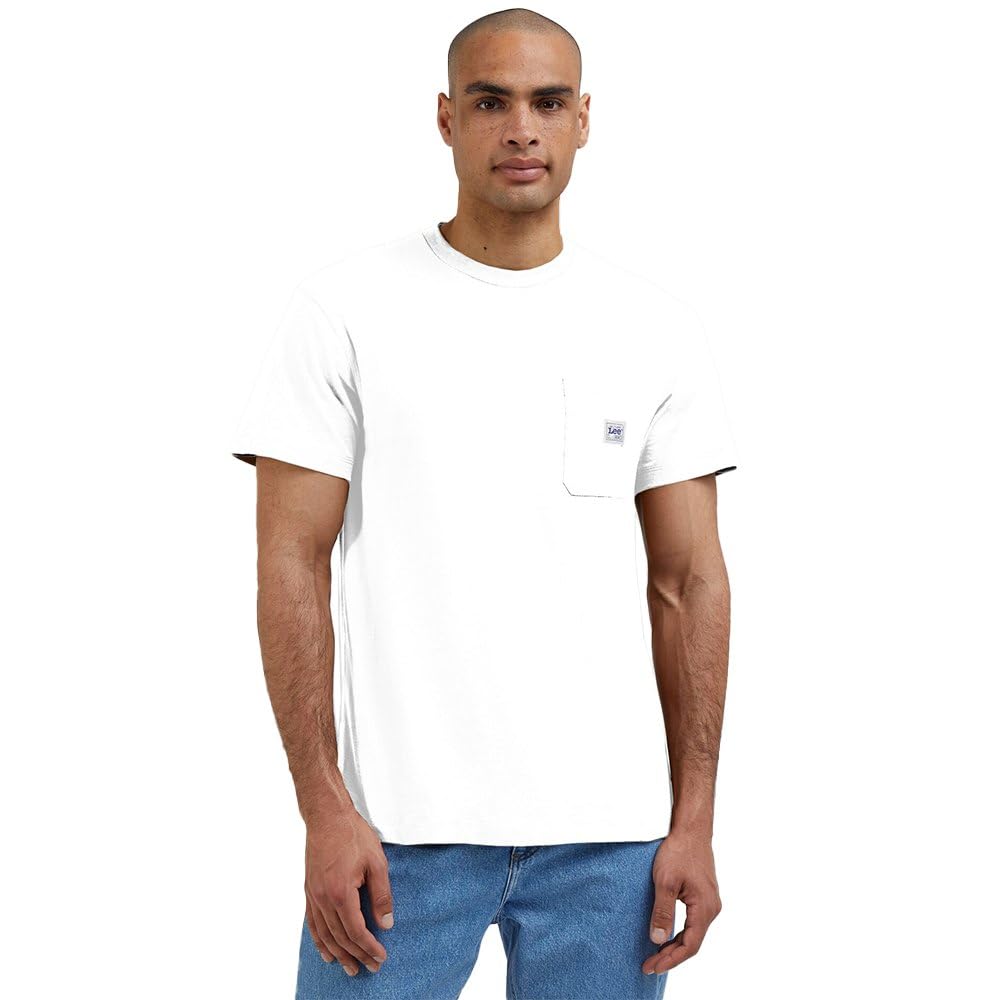 Lee Men's Workwear Pocket Tee T-Shirt, Beige, L