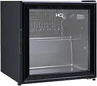 Frigobar Expositor Vertical HQ Vidro Duplo 50 Litros Preto HQ-50FBPV (127V)