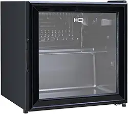 Frigobar Expositor Vertical HQ Vidro Duplo 50 Litros Preto HQ-50FBPV (127V)