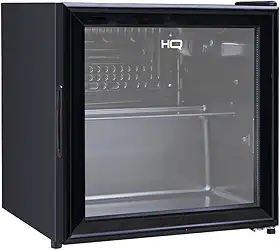 Frigobar Expositor Vertical HQ Vidro Duplo 50 Litros Preto HQ-50FBPV (127V)