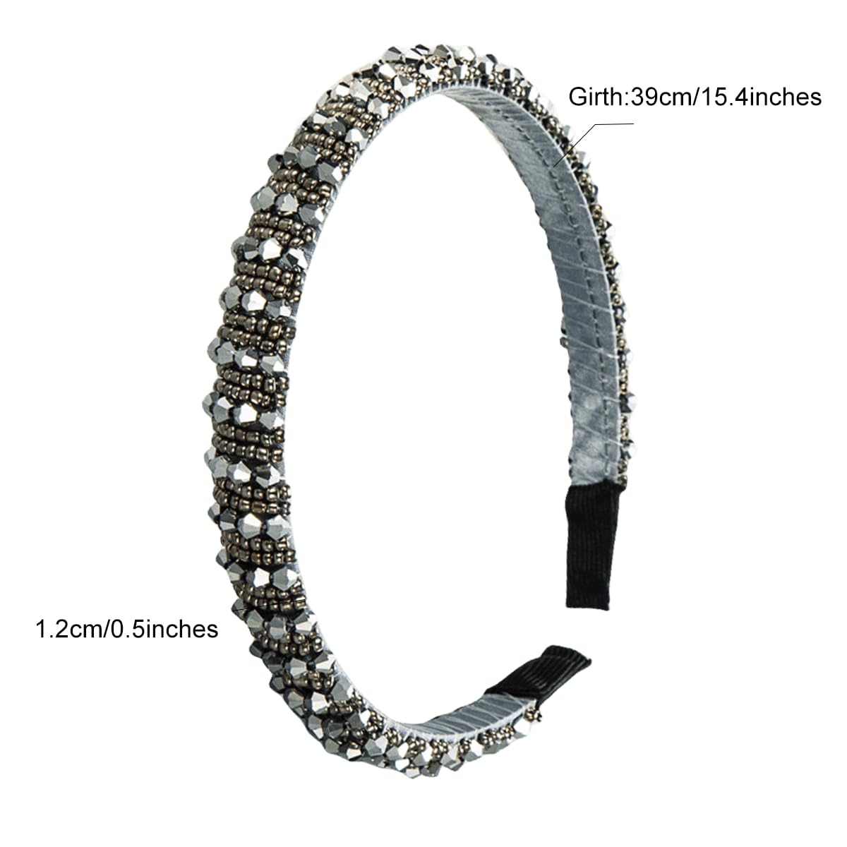 scicent Hair Bands for Women Fashion Crystal Hair Band Non-Slip Hard Hair Hoop for Dancing Parties Daily Wear Work Festival Hair Accessories 16514 - Image 2