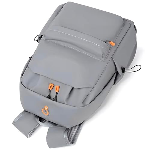 Mochila Notebook Impermeável Bolsa Escolar Executiva Reforçada Grande Emborrachada (Modelo 2 - Cinza