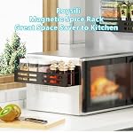 Magnetic Spice Rack for Refrigerator Magnetic Fridge Shelf for Kitchen Magnetic Shelves for Fridge 4 Pack Black - Image 4