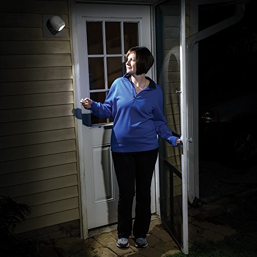 Mr. Beams MB370 Wireless LED Remote Control Spotlight with Motion Sensor and Photocell 140 Lumens, White