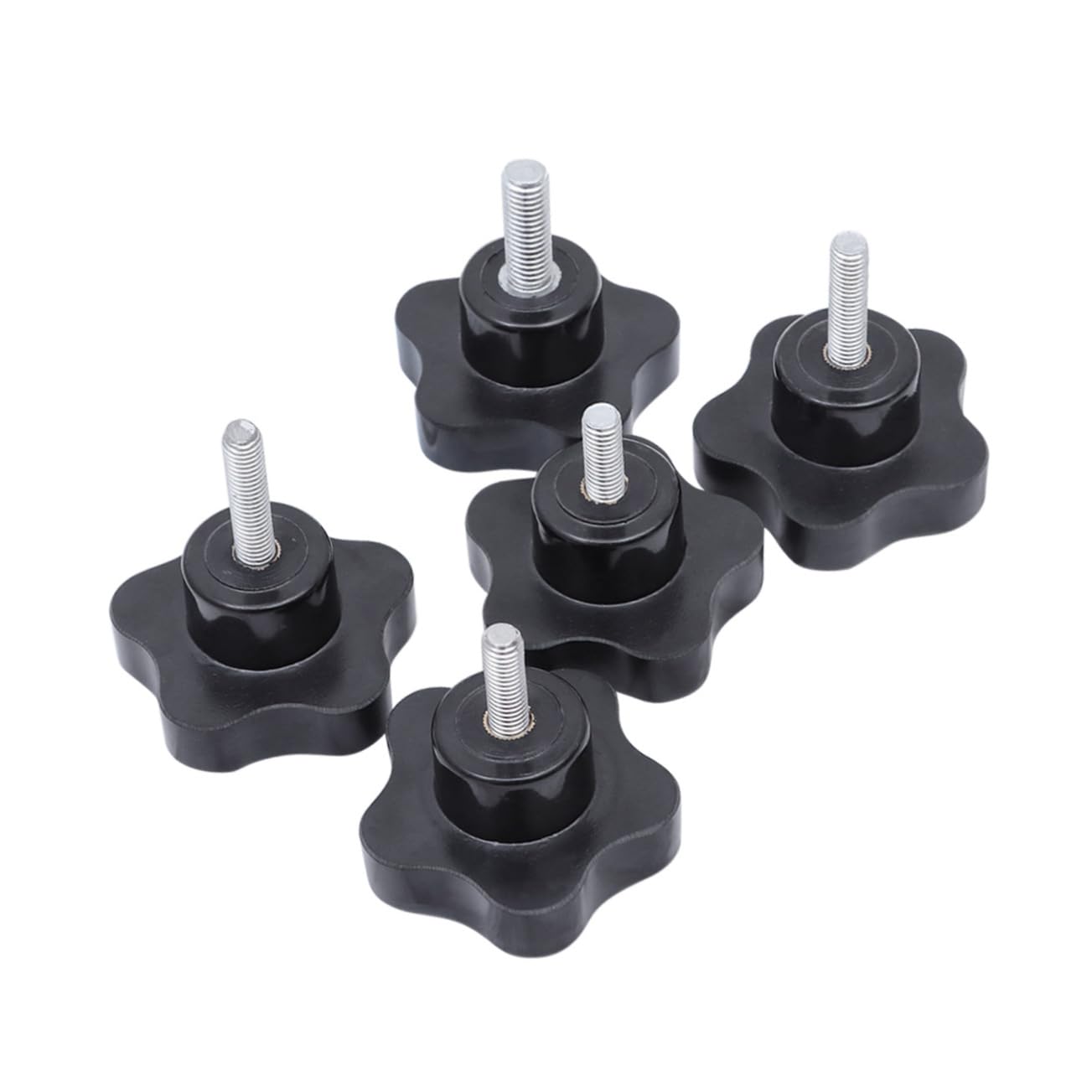 CIYODO Male Thread 5-Star Hand Knob Handle Head Clamping Knob Portafilter Hand Grips Black