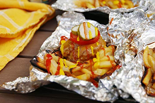 Image of Freshee Aluminium Foil for Wrapping Food 22mtrs Silver Foil Roll Disposable Foil for Food Parcel 66000sqcm, Pack of 2