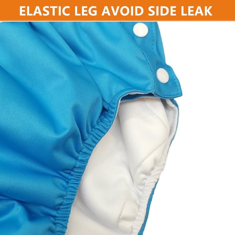 Miniatura 5 de WEEOATAR Pañal de tela unisex reutilizable para adultos, pañales de natación lavables, pañal de bolsillo ajustable para incontinencia con broches de