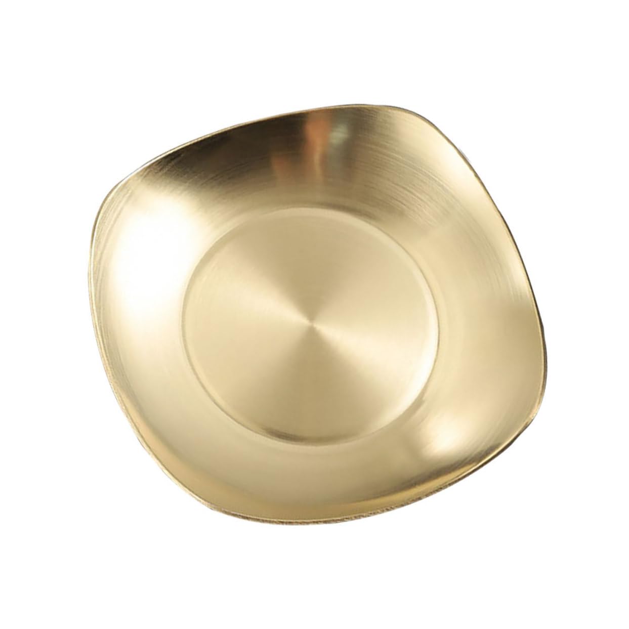 HOLIDYOYO 1pc Seasoning Dish Serving Saucers Dishes Condiment Seasoning Tray Nut Tray Sushi Plate Utensil Tray Vinegar Dipping Holders Sugar Bowl Appetizer Tray Plates Golden Stainless Steel