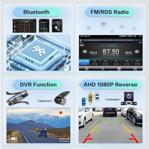 Poste Radio Voiture Bluetooth Écran Tactile Android 15