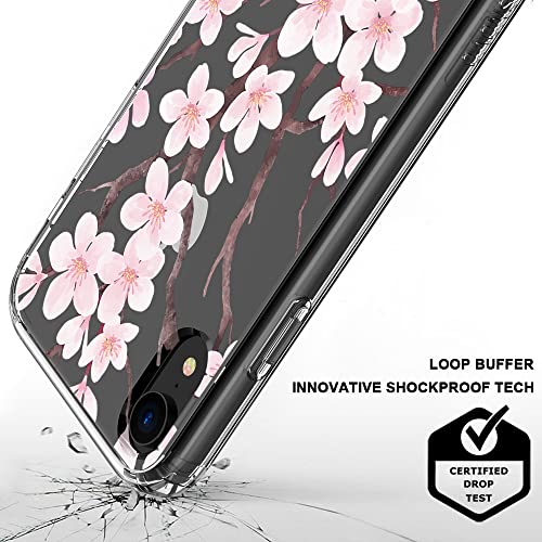 Mosnovo For Iphone Xr Case, Clear Slim Soft Tpu + Pc Shockproof Protective Phone Cover With Cherry Blossom Floral Design Case For Iphone Xr 6.1" #TOP3