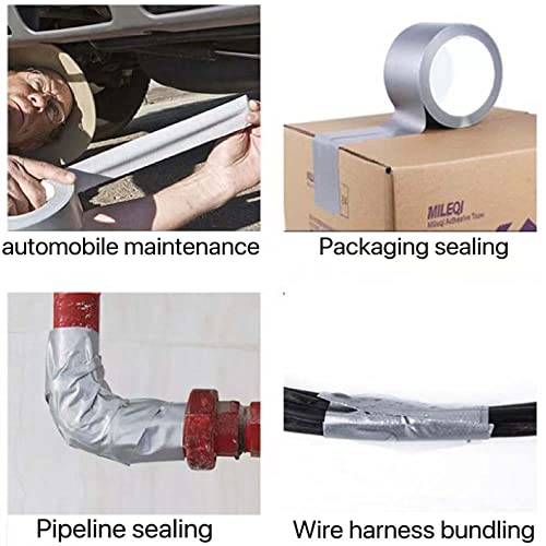 Haxibla Multi Purpose White Duct Tape 2 Inch X 33 Yards, Heavy Duty Strong Adhesive Tape, No Residue, Waterproof All Weather, Tear By Hand, Industrial Repairs #TOP4