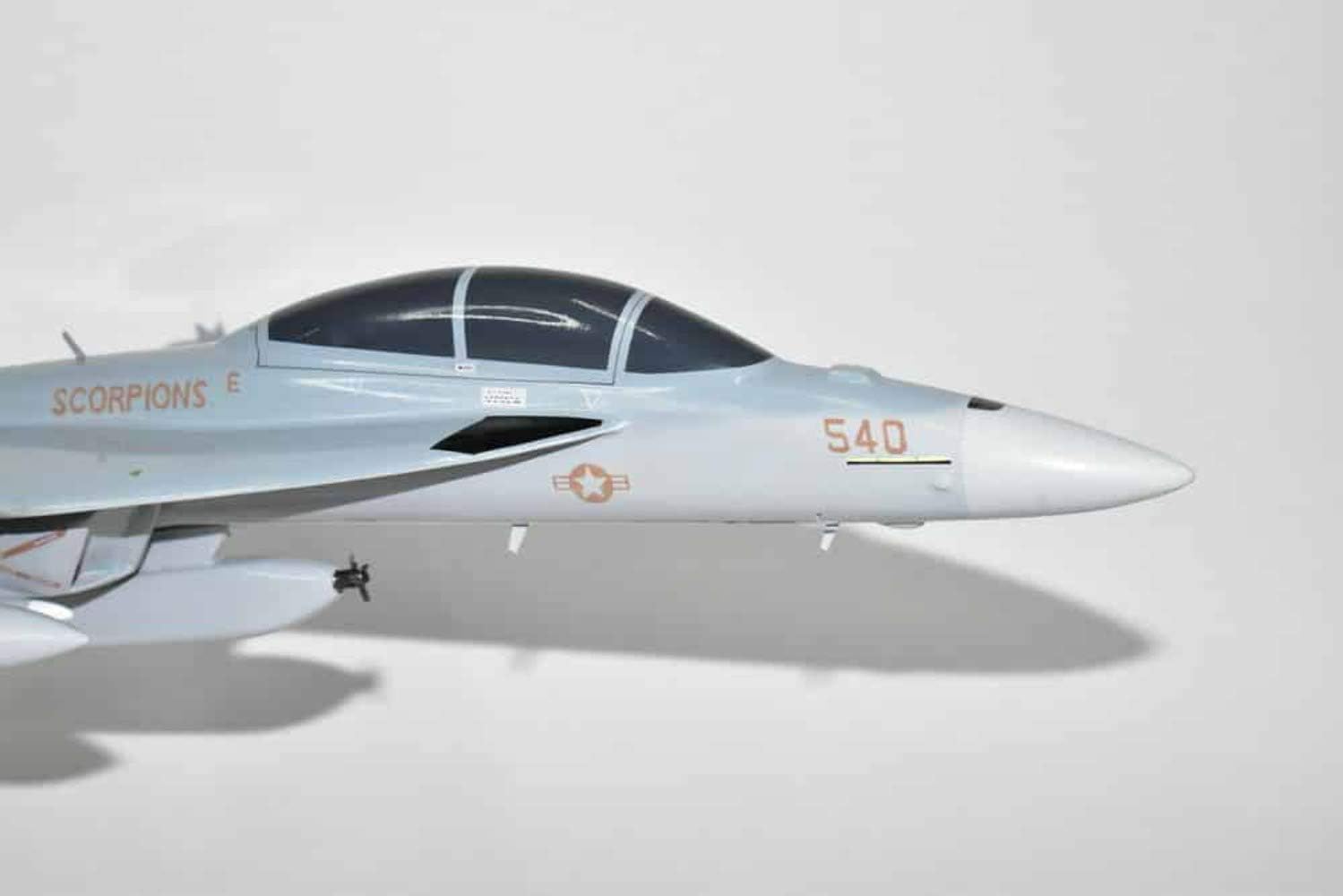 VAQ-132 Scorpions 2011 EA-18G Growler Model, Navy, 1/40th (18") Scale, Mahogany